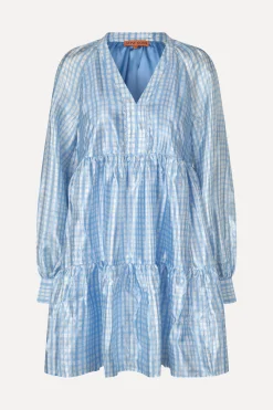 STINE GOYA SGJasmine Dress - Blue Check BlueCheck Discount