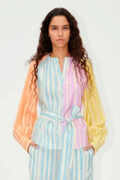 STINE GOYA SGVianna Blouse - Summer Stripes SummerStripes Flash Sale