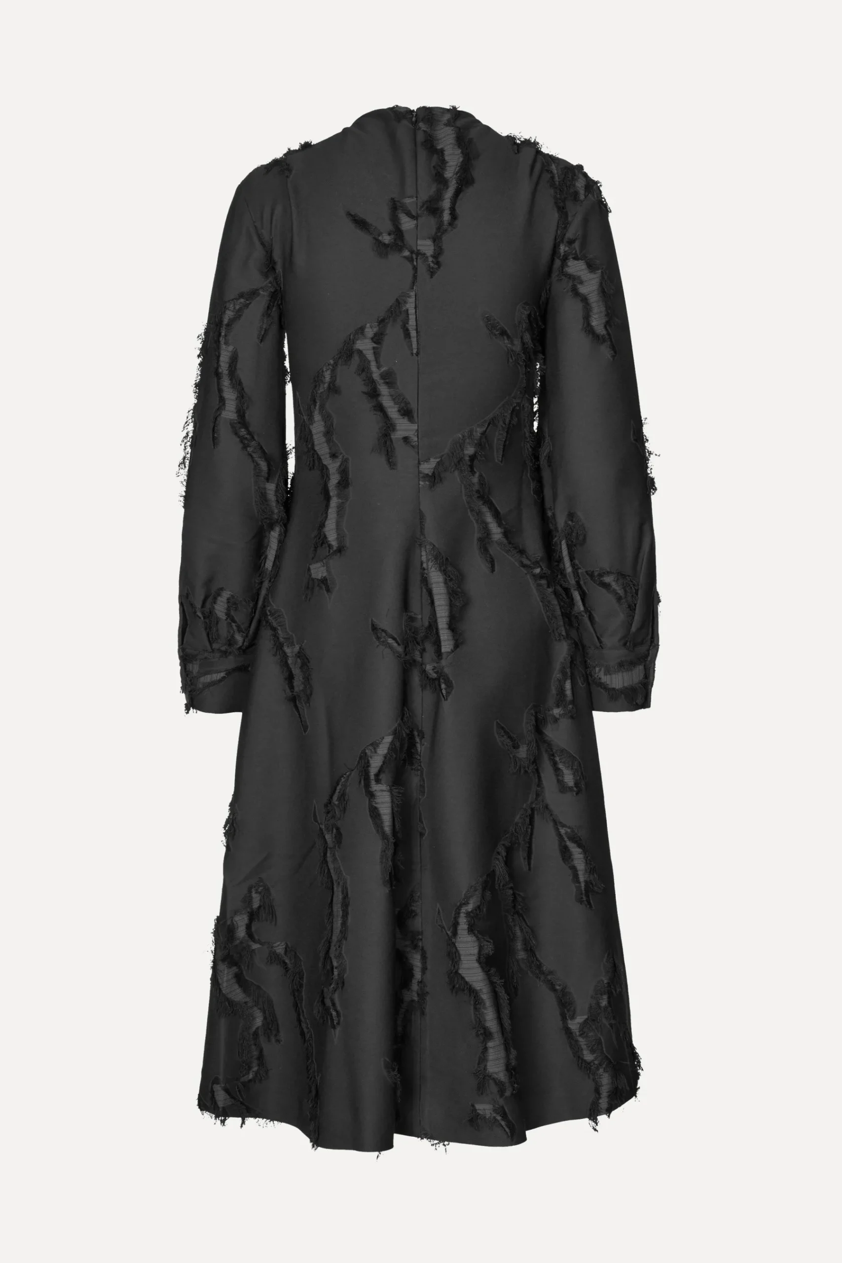 STINE GOYA Shoulder Pleated Long Dress - Jet Black JetBlack Discount