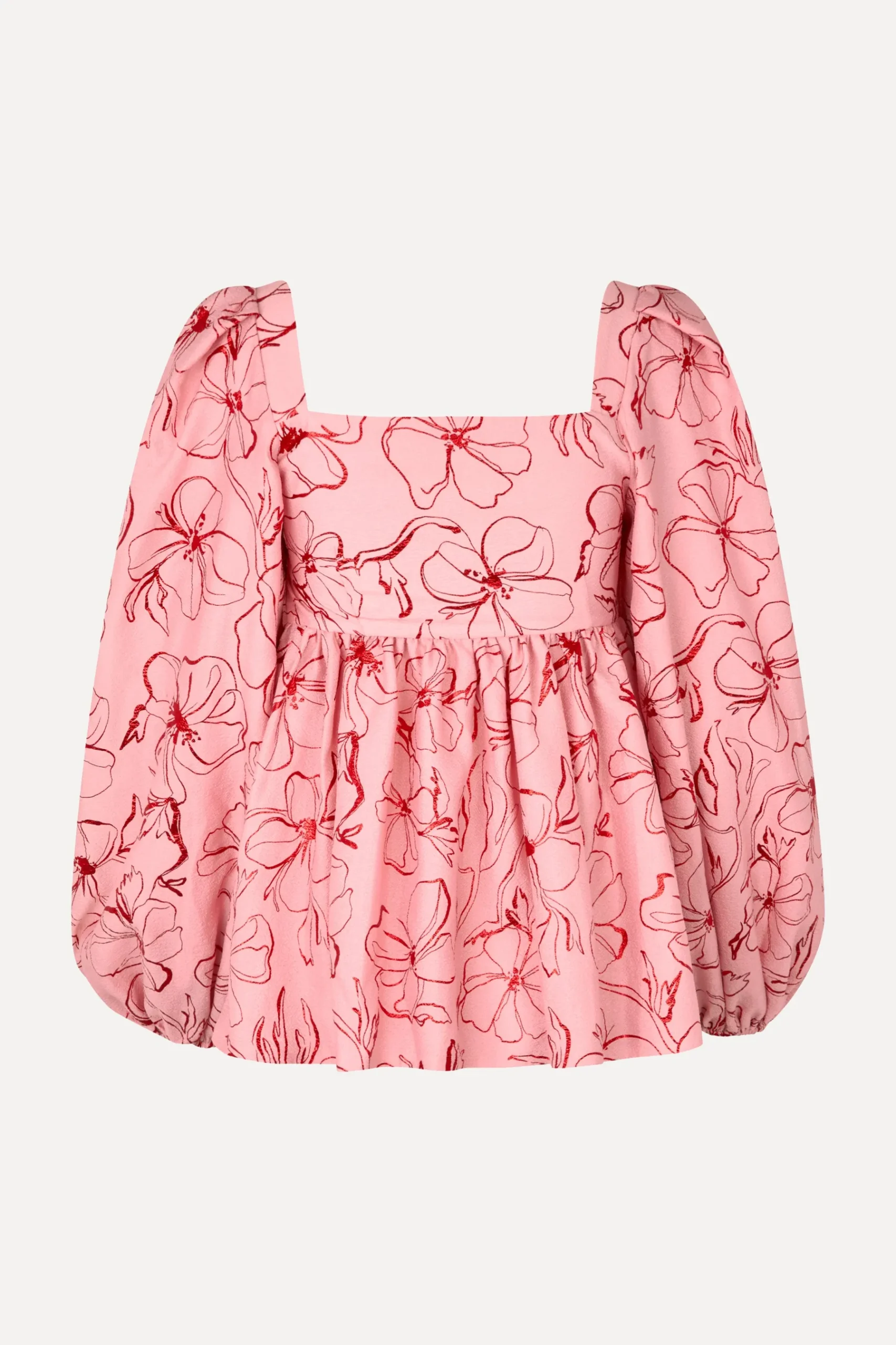 STINE GOYA Square Neck Long Sleeve Top - Foil Foliage FoilFoliage Hot