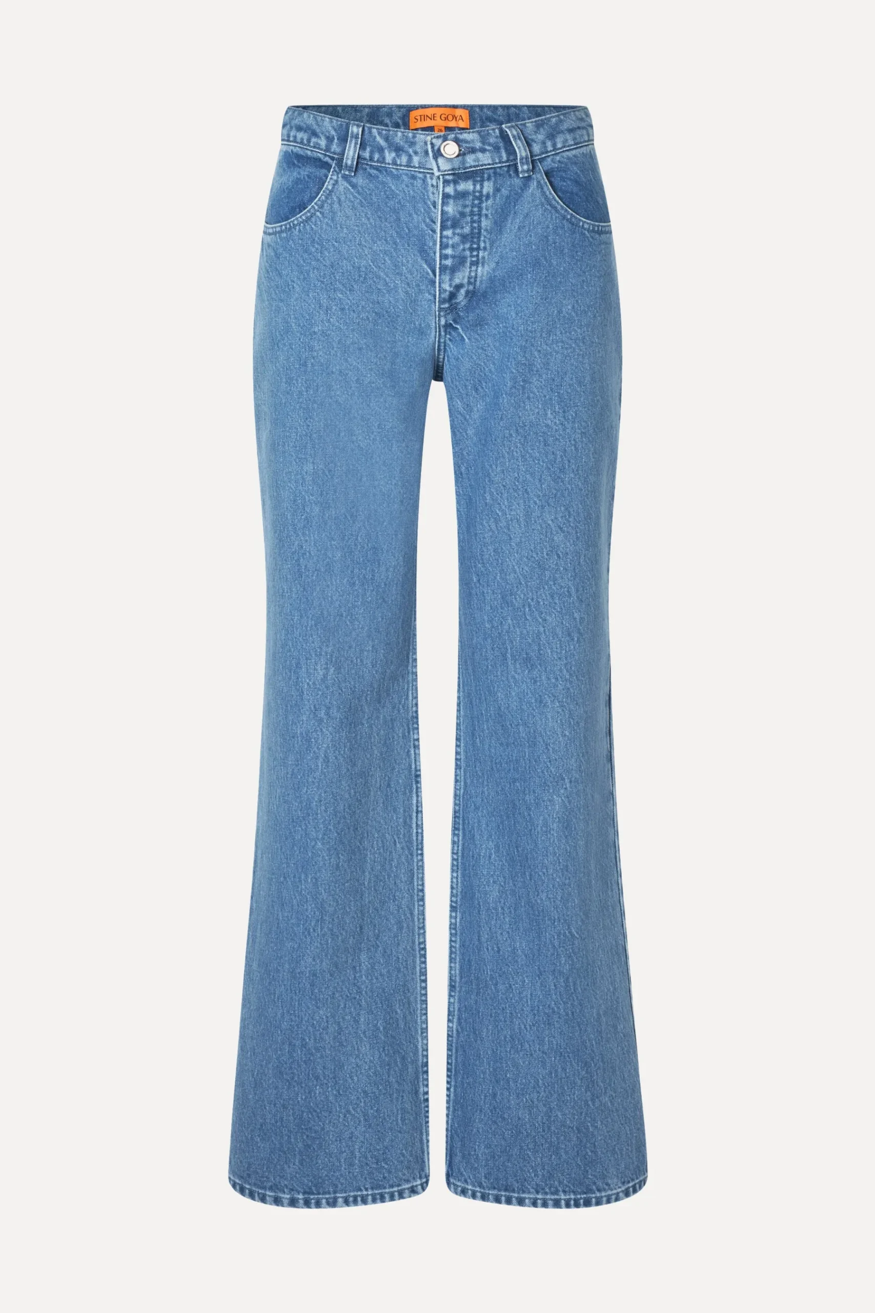 STINE GOYA Straight Leg Long Pants - Denim Blue DenimBlue Outlet