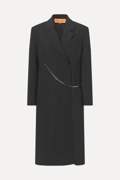 STINE GOYA Straight Long Sleeve Coat - Black New