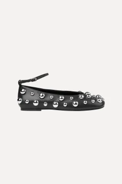STINE GOYA Studded Ballerina - Jet Black JetBlack Store