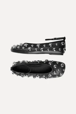 STINE GOYA Studded Ballerina - Jet Black JetBlack Store