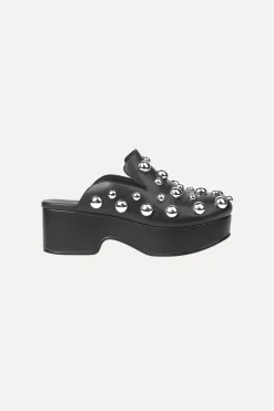 STINE GOYA Studded Clog - Jet Black JetBlack Flash Sale
