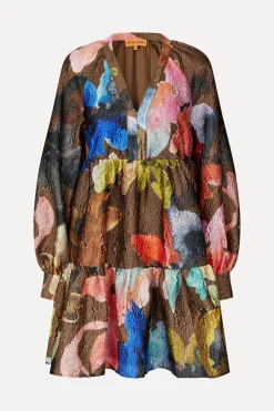 STINE GOYA Tier Voluminous Mini Dress - Aquarelle Garden AquarelleGarden New