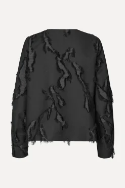 STINE GOYA V Neck Long Sleeve Top - Jet Black JetBlack Cheap