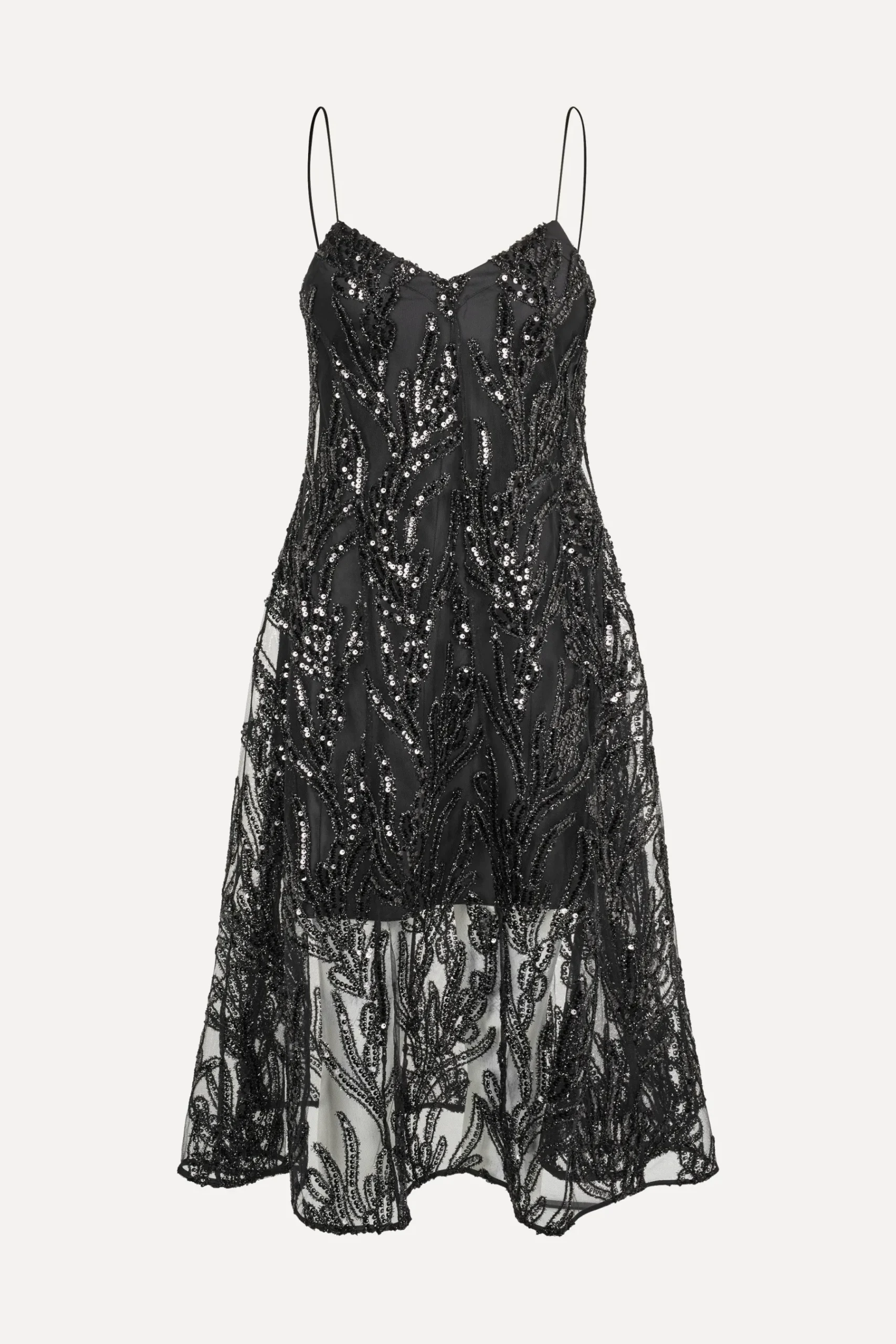 STINE GOYA V Neck Midi Dress - Abstract Embellishment AbstractEmbellishment Outlet