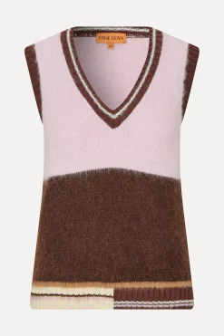 STINE GOYA V Neckline Vest - Multi Stripes MultiStripes Online