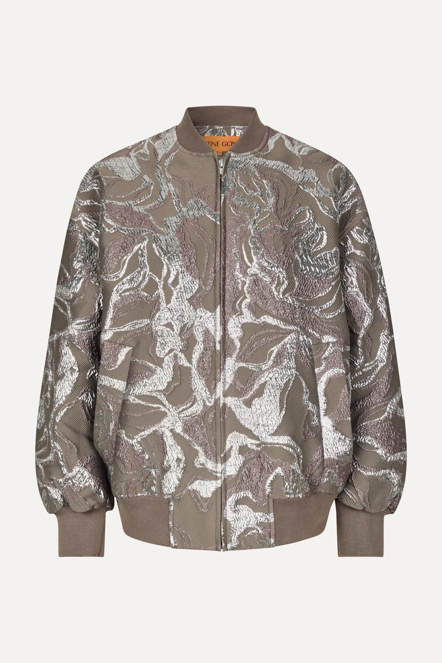 STINE GOYA Volominous Bomber Jacket - Abstract Foliage AbstractFoliage Flash Sale