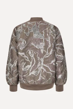 STINE GOYA Volominous Bomber Jacket - Abstract Foliage AbstractFoliage Flash Sale
