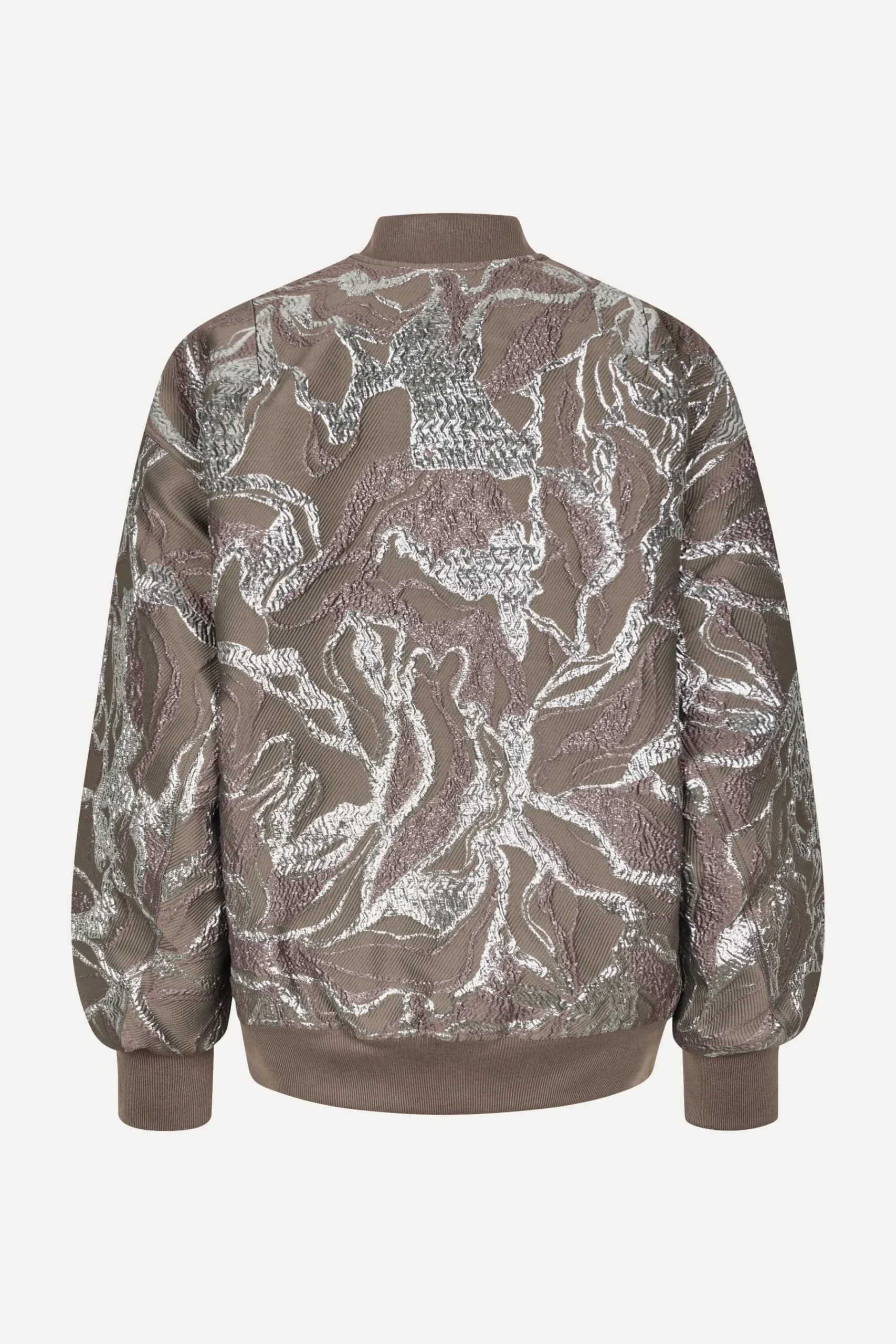 STINE GOYA Volominous Bomber Jacket - Abstract Foliage AbstractFoliage Flash Sale
