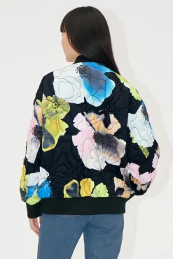 STINE GOYA Voluminous Bomber Jacket - Watercolor Bloom WatercolorBloom Clearance
