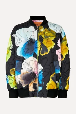 STINE GOYA Voluminous Bomber Jacket - Watercolor Bloom WatercolorBloom Clearance