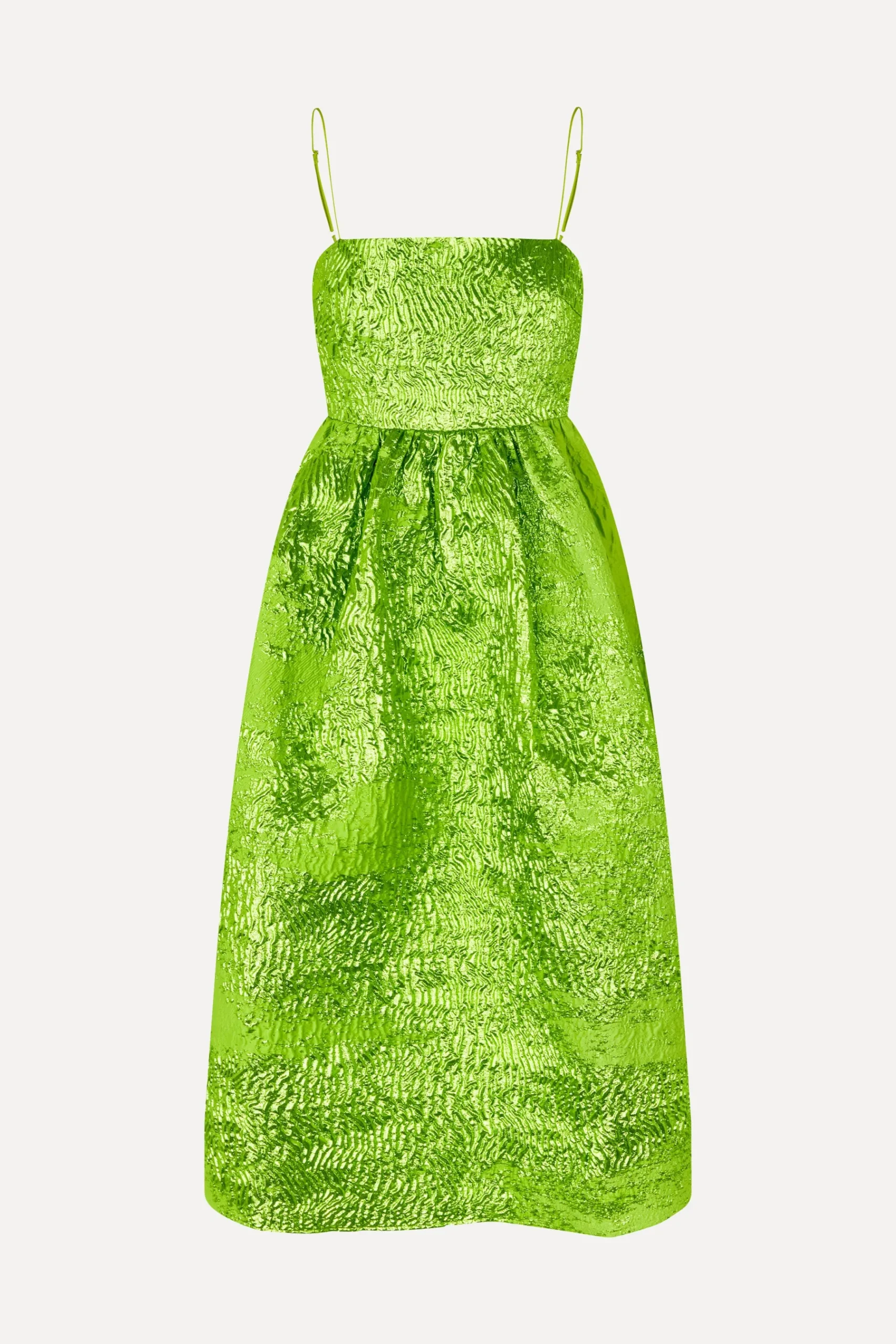 STINE GOYA Voluminous Gathered Midi Dress - Green impressionist hue Greenimpressionisthue Flash Sale