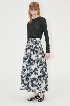 STINE GOYA Voluminous Midi Skirt - Anemone Jacquard AnemoneJacquard New