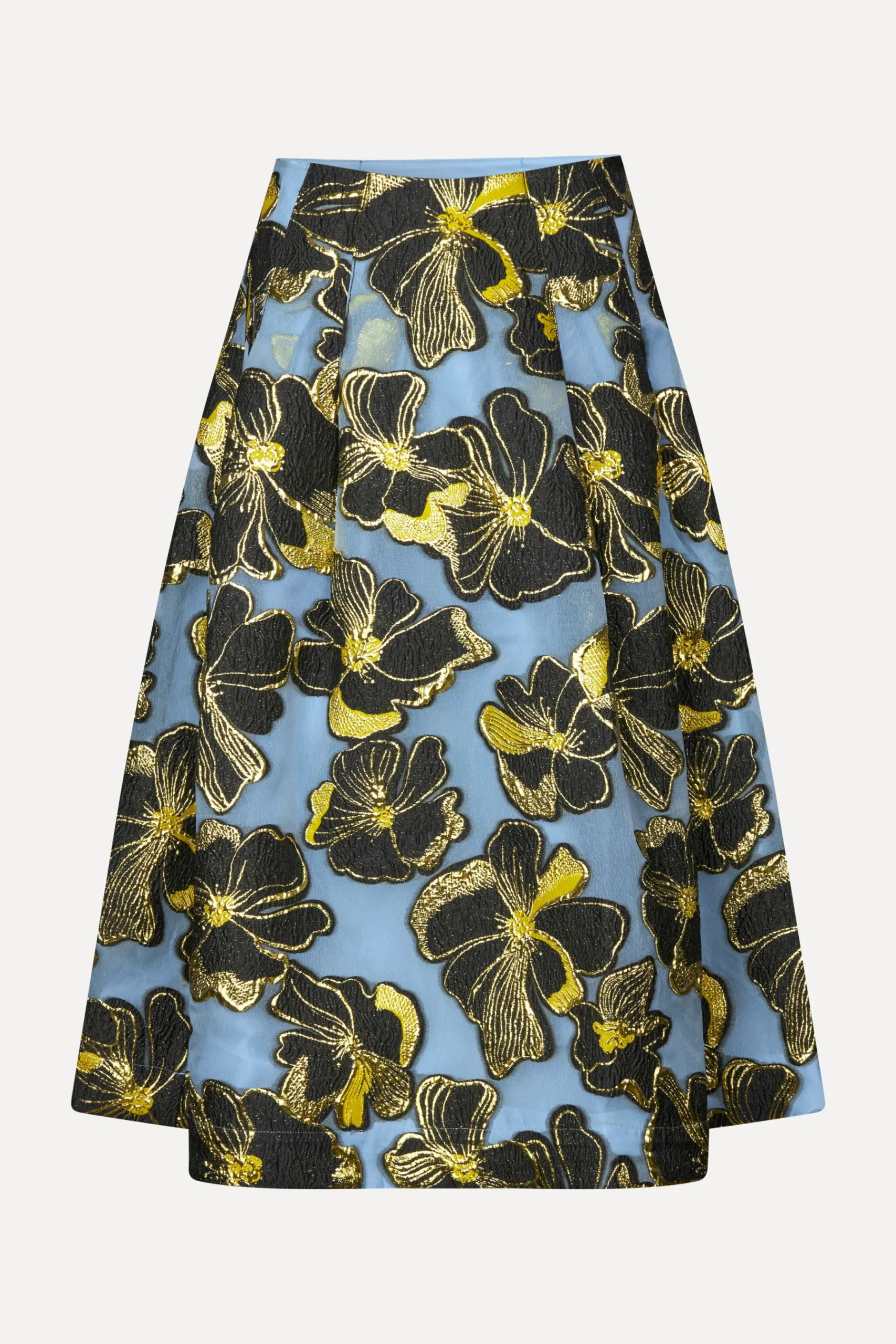 STINE GOYA Voluminous Midi Skirt - Blue Anemone Jacquard BlueAnemoneJacquard Cheap