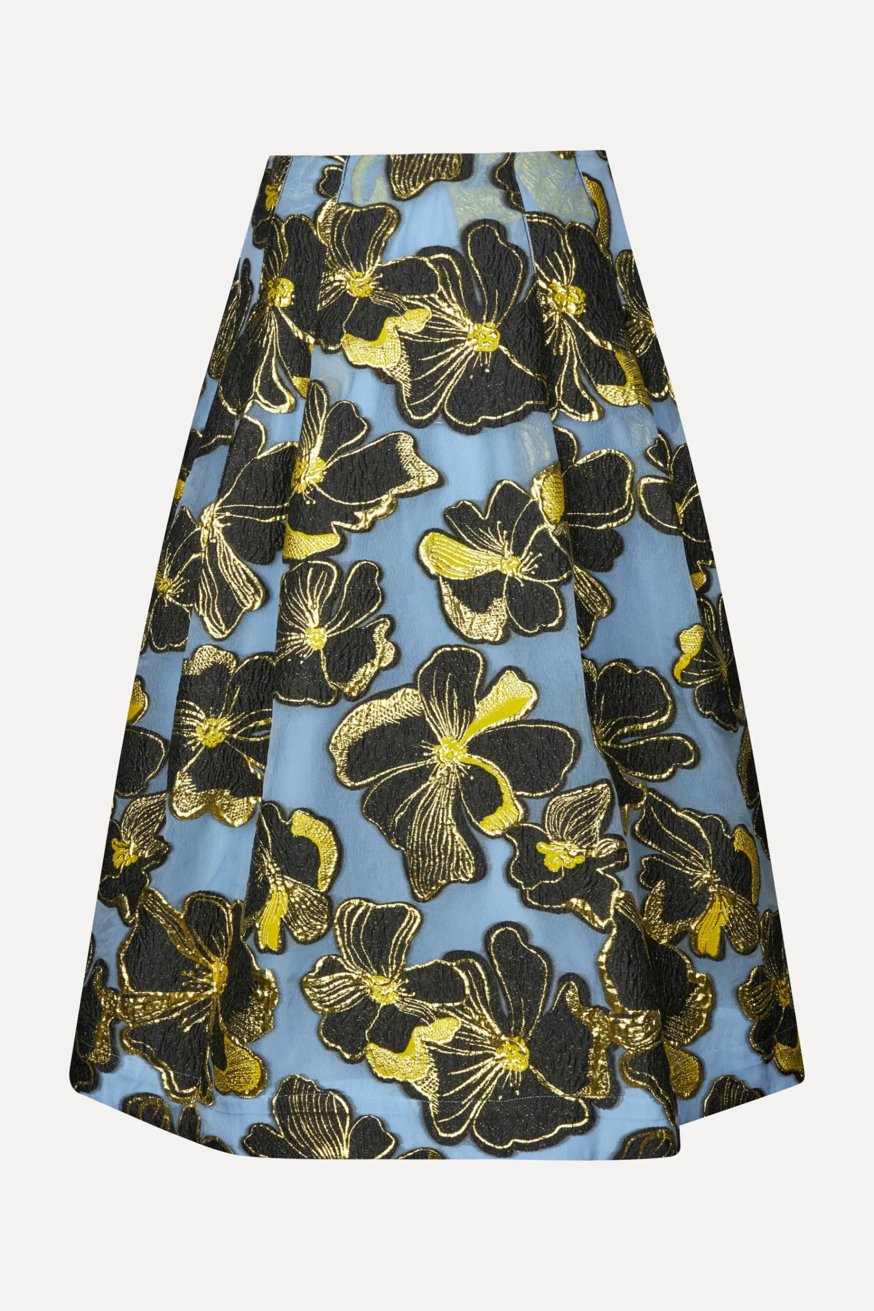 STINE GOYA Voluminous Midi Skirt - Blue Anemone Jacquard BlueAnemoneJacquard Cheap