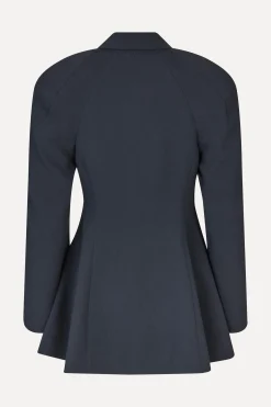 STINE GOYA Voluminous Mini Coat Dress - Black New