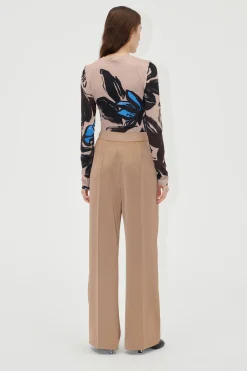 STINE GOYA Wide Leg Long Pants - Tiger's Eye Tiger'sEye Best Sale